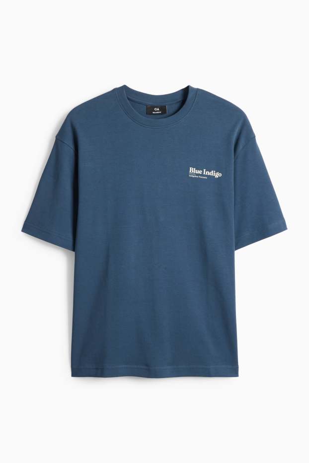 Hommes - T-shirt - Oversize - bleu foncé