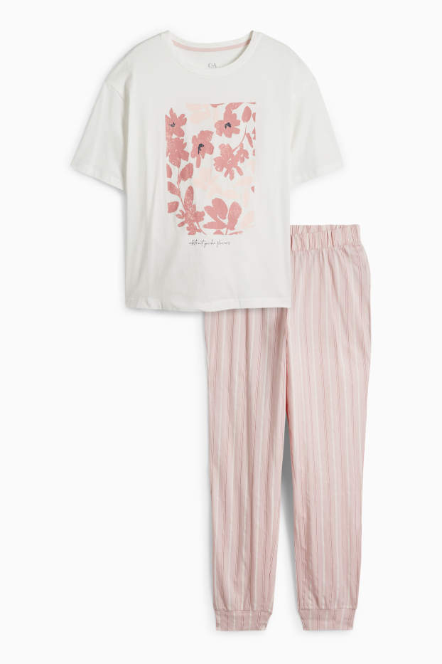 Dámské - Pyžamo - bílá/růžová