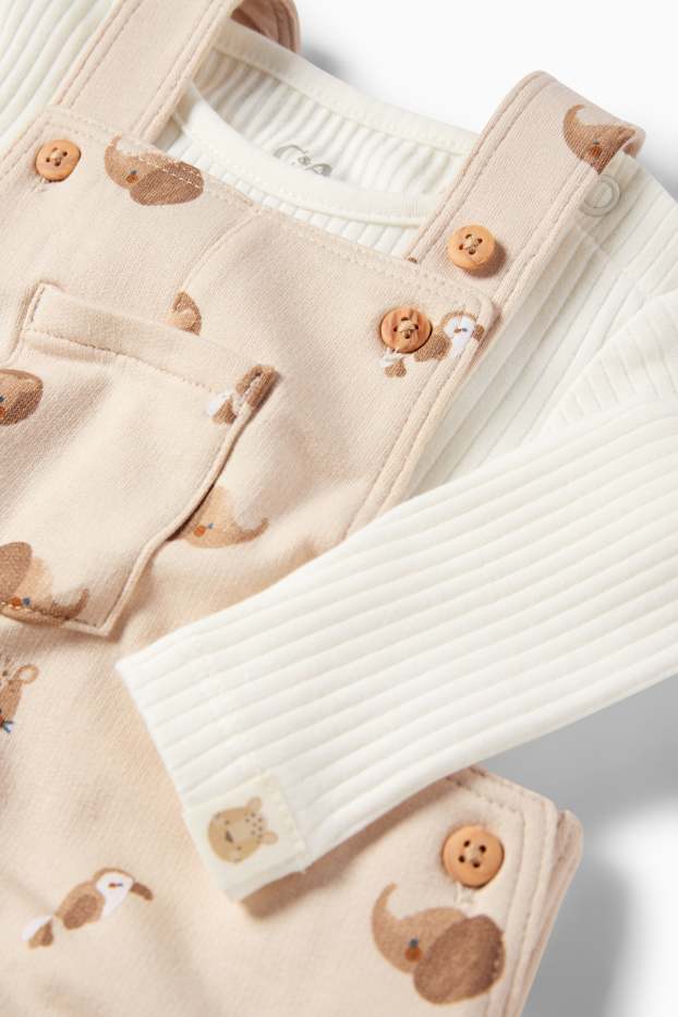 Baby Boys - Newborn outfit - white / beige