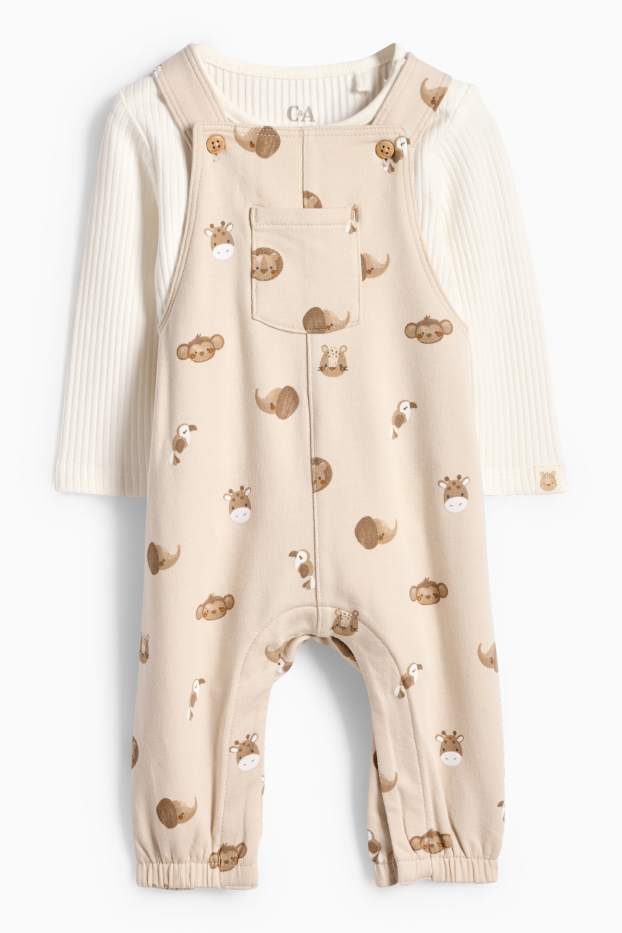Baby Boys - Newborn outfit - white / beige