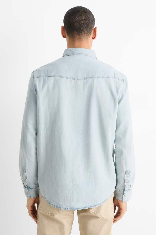 Hommes - Chemise en jean - jean bleu clair