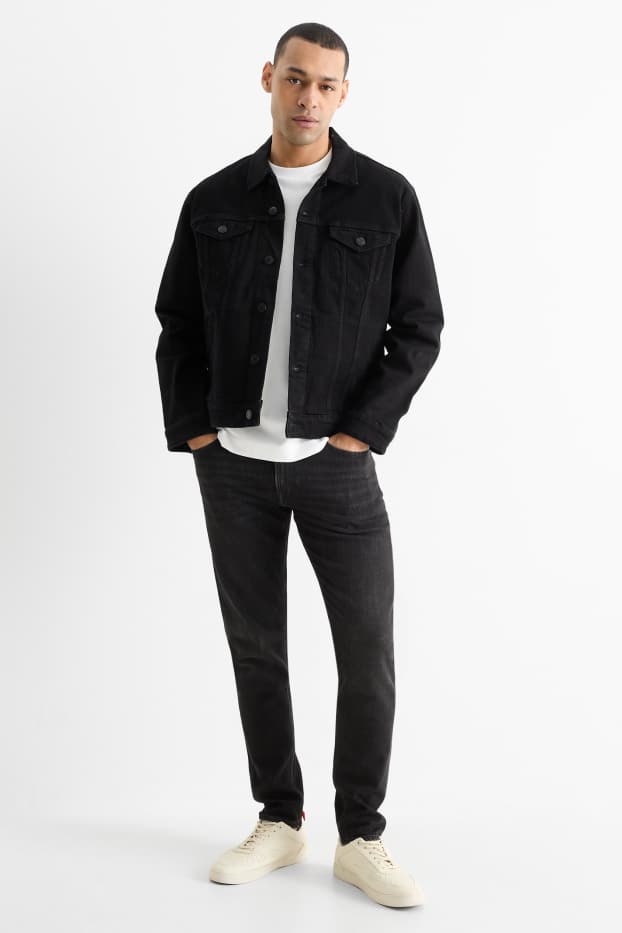 Hommes - Slim tapered jean - jean gris foncé