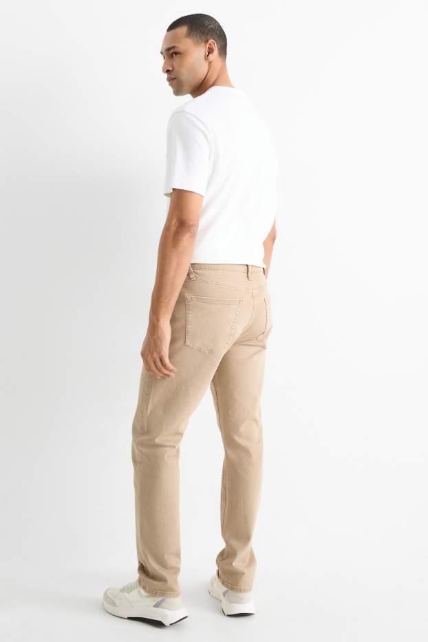 Pánské - Regular jeans - světle béžová