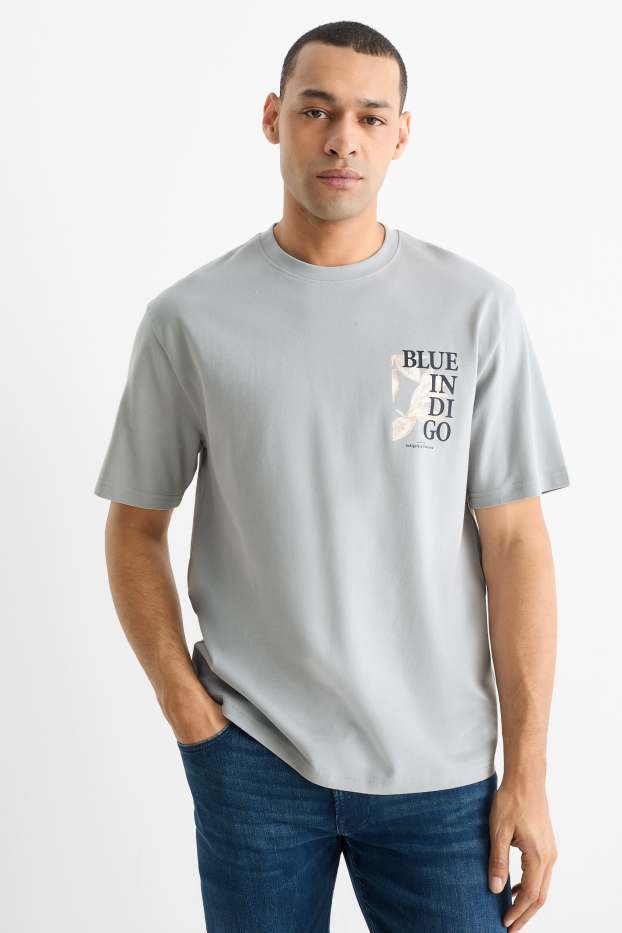 Bărbați - Tricou - relaxed fit - gri deschis