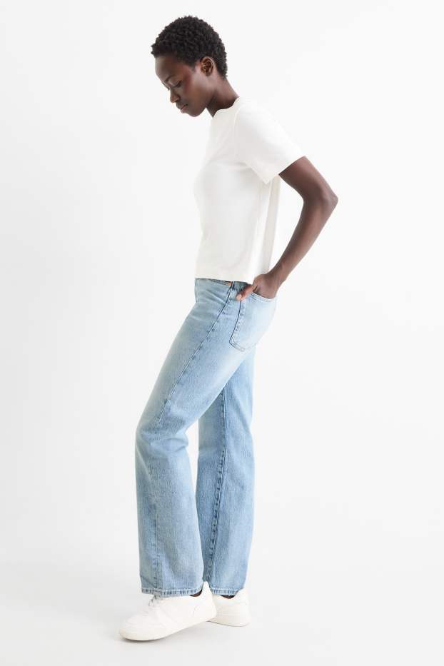 Dames - Straight jeans - high waist - LYCRA® - jeanslichtblauw