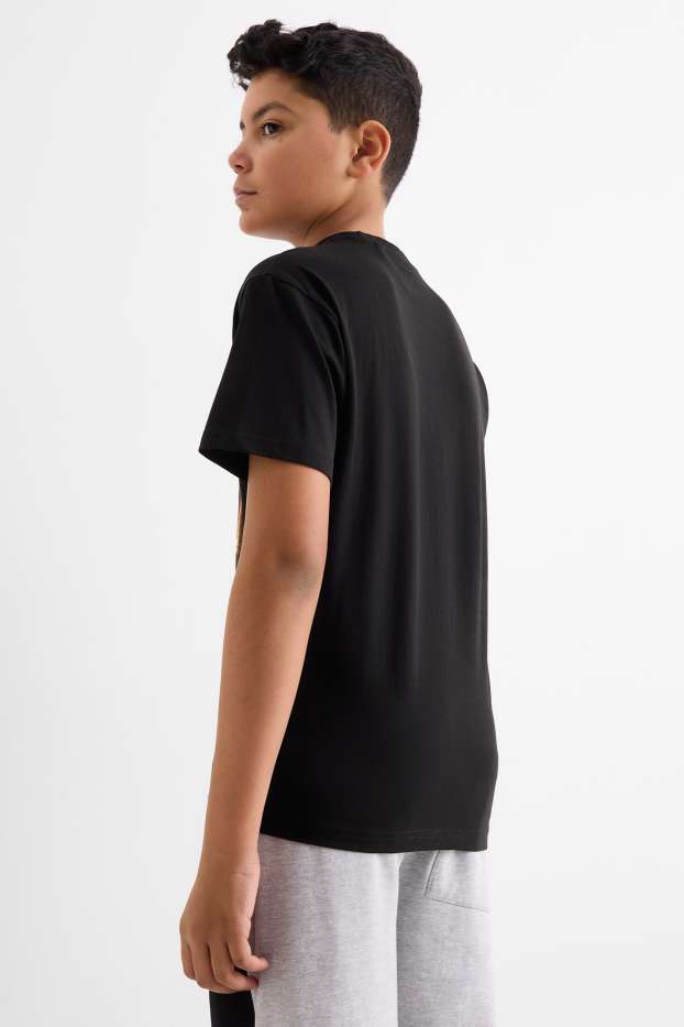 Copii - Băieți - Fotbal - tricou cu mânecă scurtă - negru