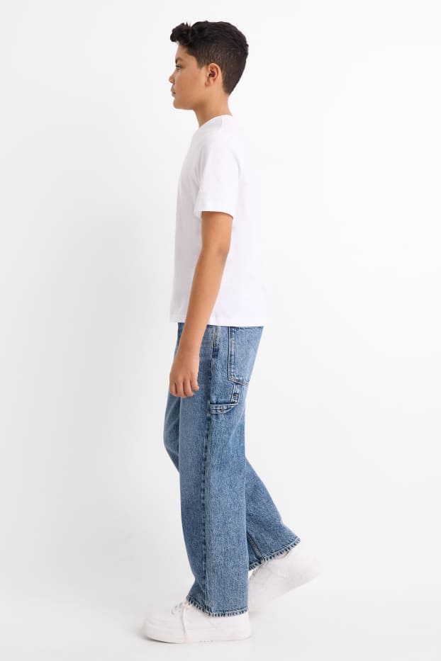 Kinder Buben - Baggy Jeans - jeansblau