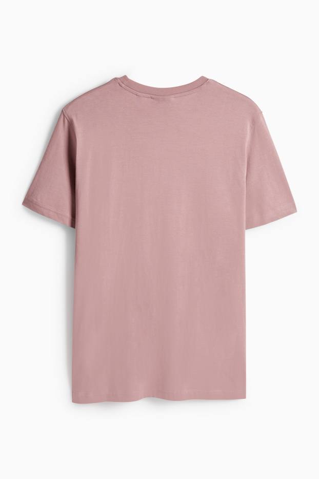 Heren - T-shirt - regular fit - lichtpaars