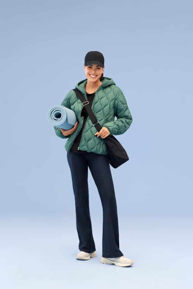 Femmes - Doudoune à capuche - bleu pétrole