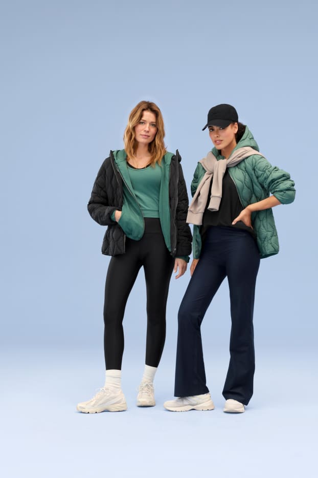 Damen - Sport-Leggings - 4 Way Stretch - schwarz