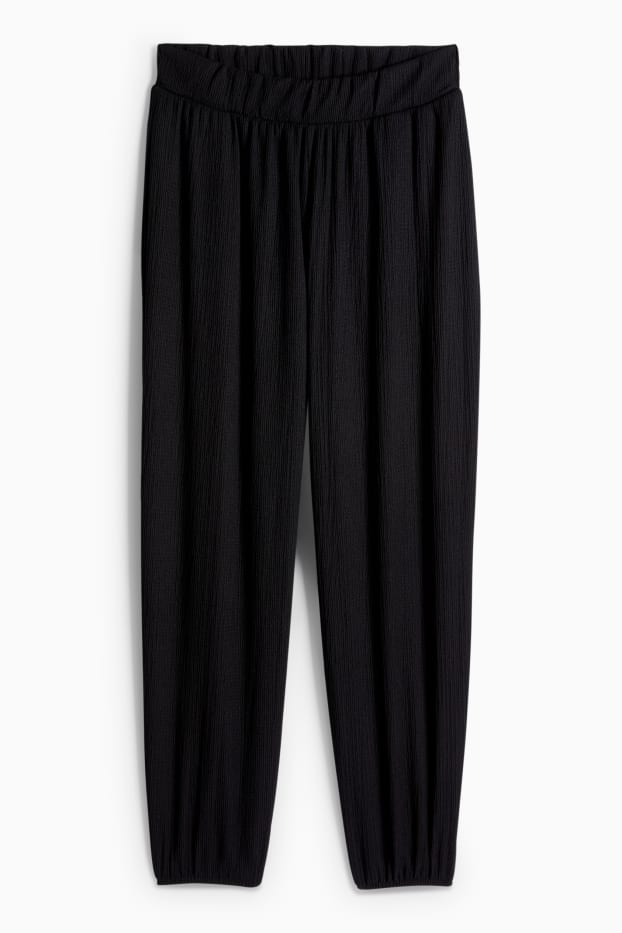 Dámské - Natahovací kalhoty - černá