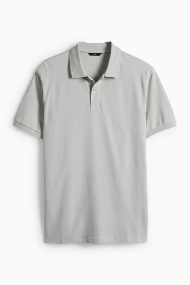 Hommes - Polo - regular fit - gris clair