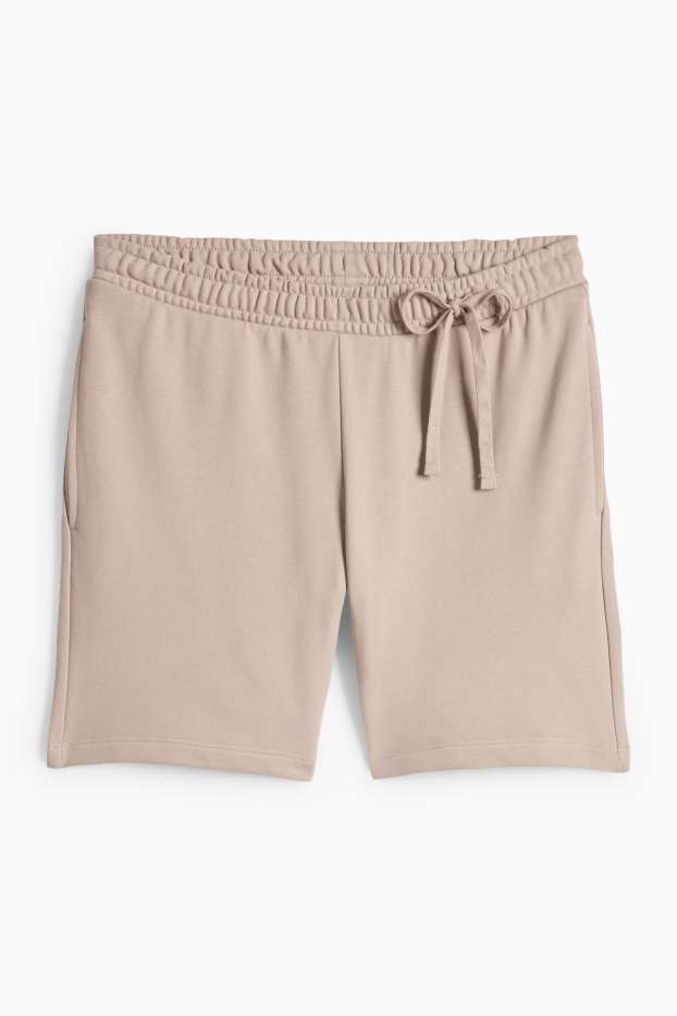 Donna - Shorts in felpa premaman - beige