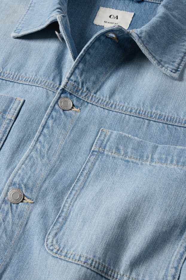 Herren - Jeans-Hemdjacke - Relaxed Fit - helljeansblau
