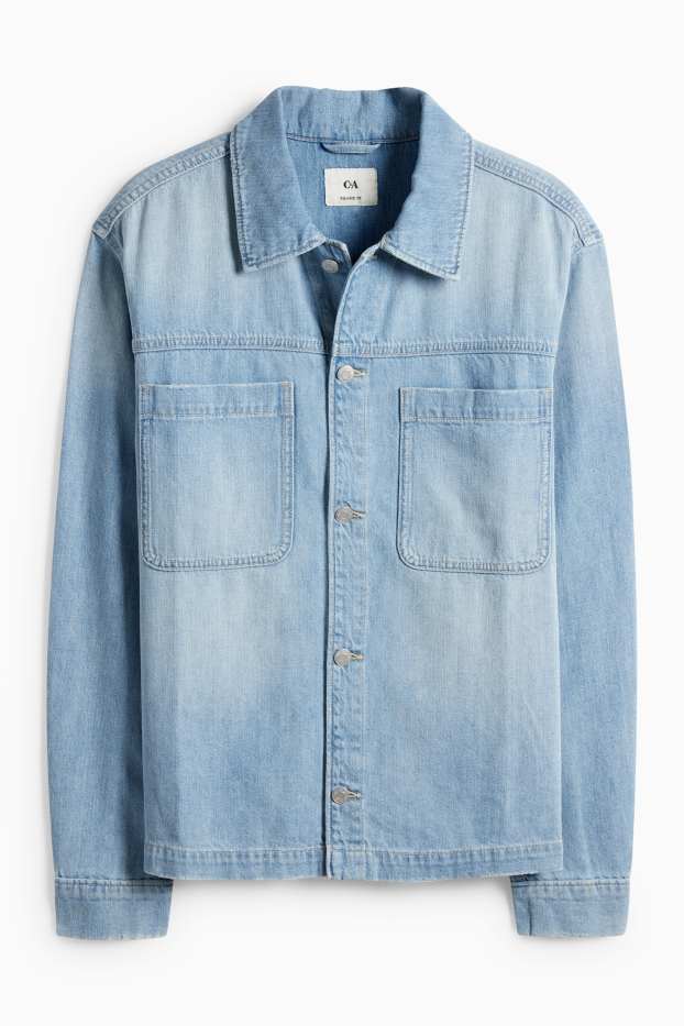 Herren - Jeans-Hemdjacke - Relaxed Fit - helljeansblau