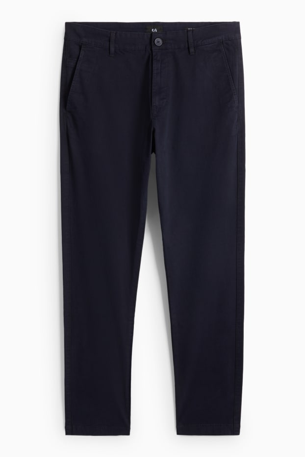 Pánské - Kalhoty chino - tmavomodrá