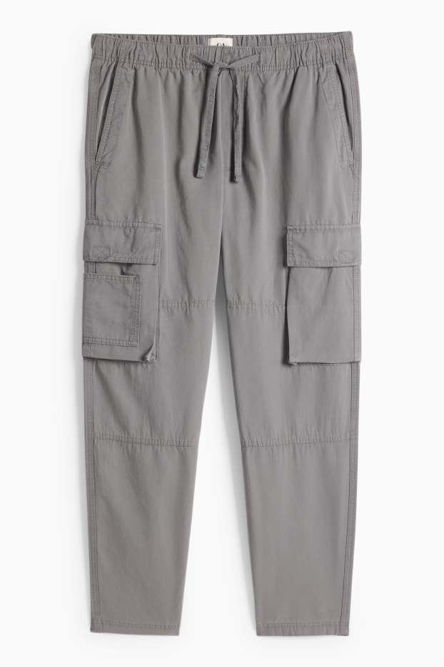Bărbați - Pantaloni cargo - relaxed fit - gri