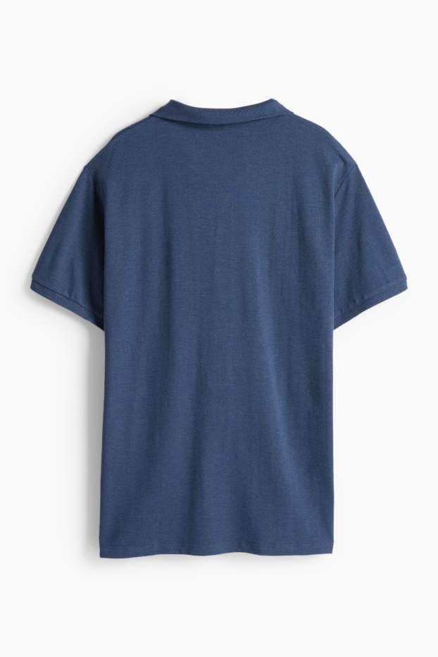 Pánské - Polokošile - regular fit - tmavomodrá