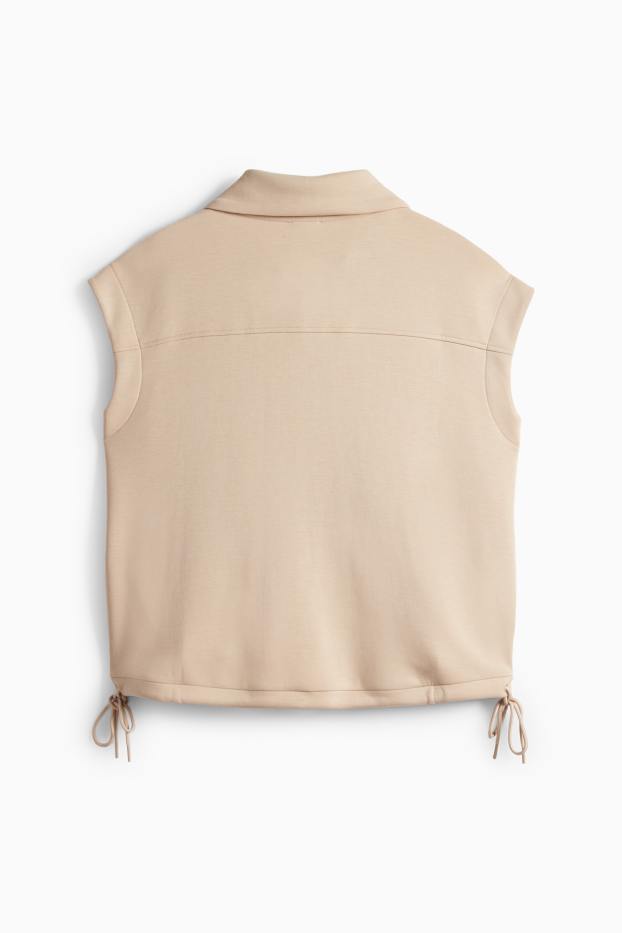 Donna - Gilet in felpa - beige