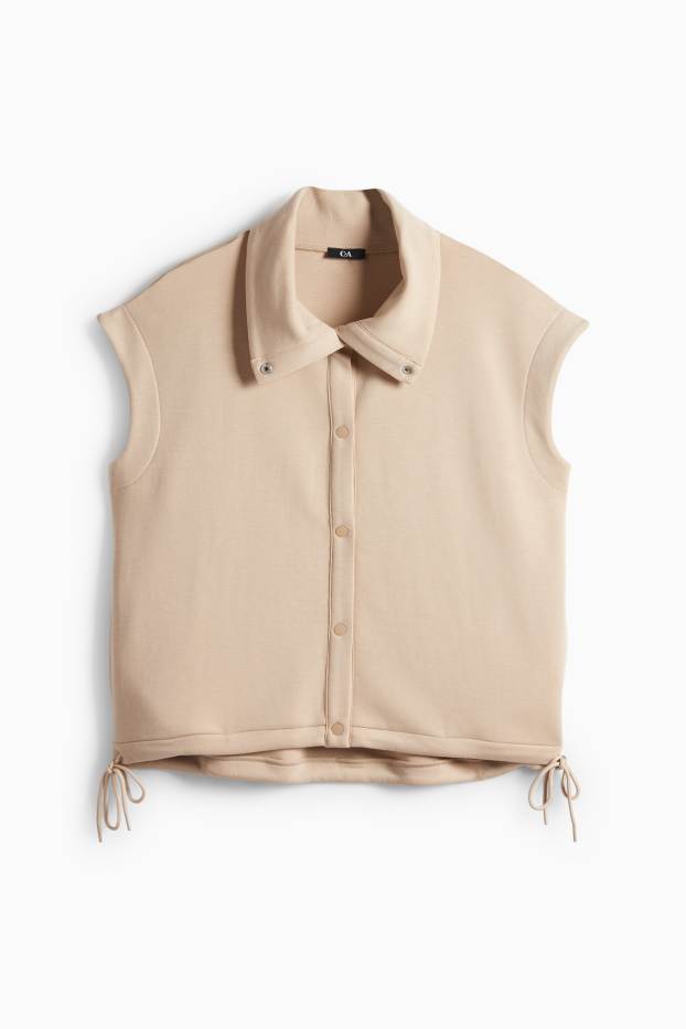 Donna - Gilet in felpa - beige