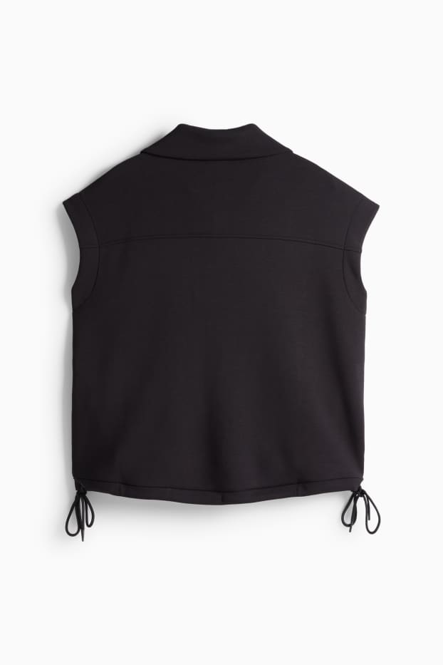 Femei - Hanorac fără mâneci - negru