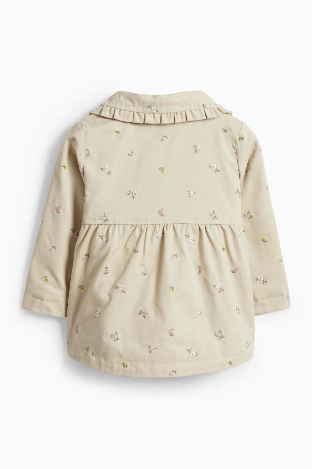 Baby Girls - Floral - baby Jacket - beige