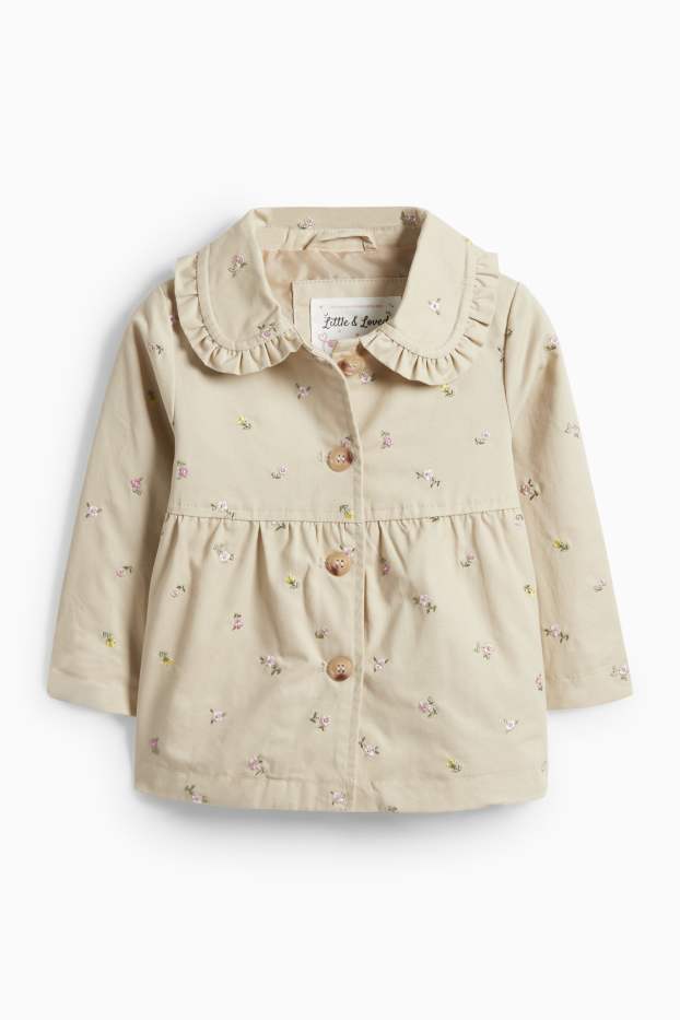 Baby Girls - Floral - baby Jacket - beige