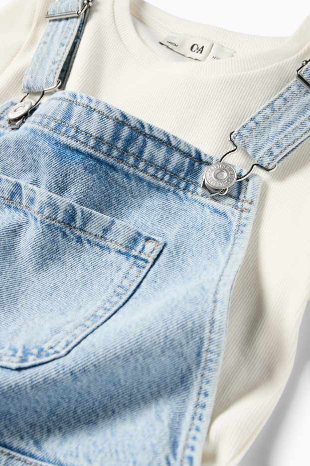 Kinderen: meisjes - Outfit - donkergrijs / lichtgrijs