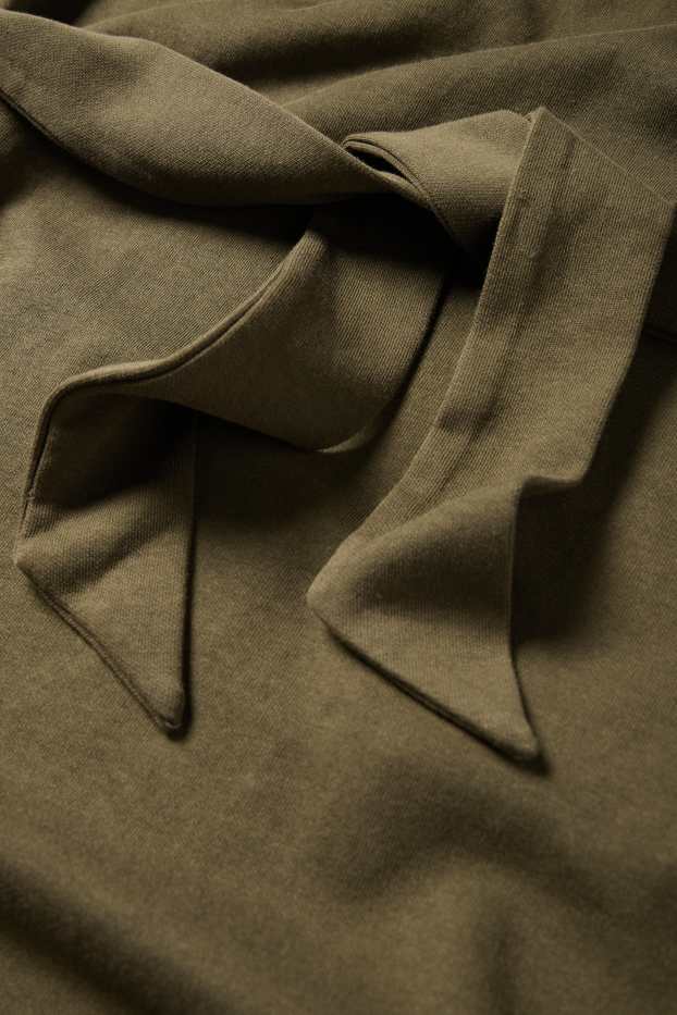 Femmes - Robe T-shirt avec ceinture - kaki