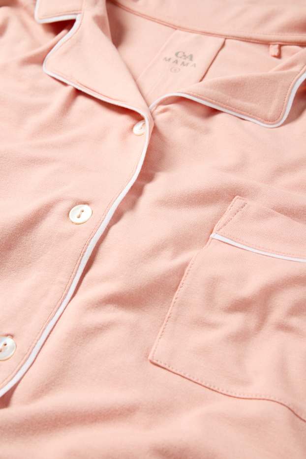 Dames - Zwangerschapsnachthemd van viscose - roze