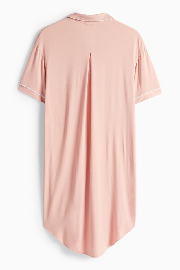 Dames - Zwangerschapsnachthemd van viscose - roze