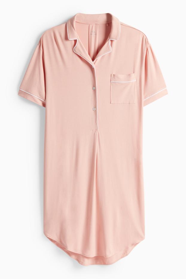 Dames - Zwangerschapsnachthemd van viscose - roze