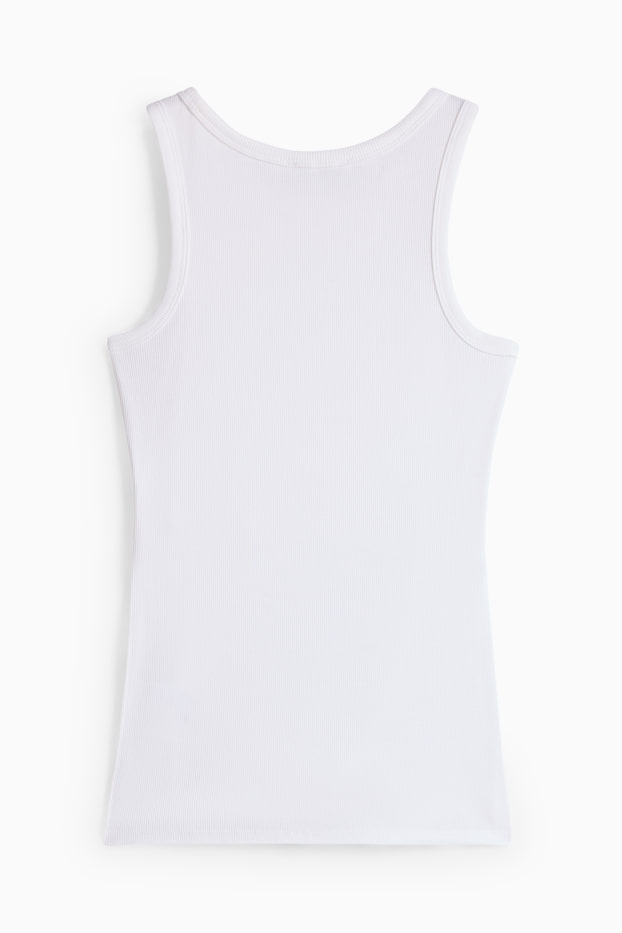 Femmes - Haut d’allaitement - finition côtelée - blanc