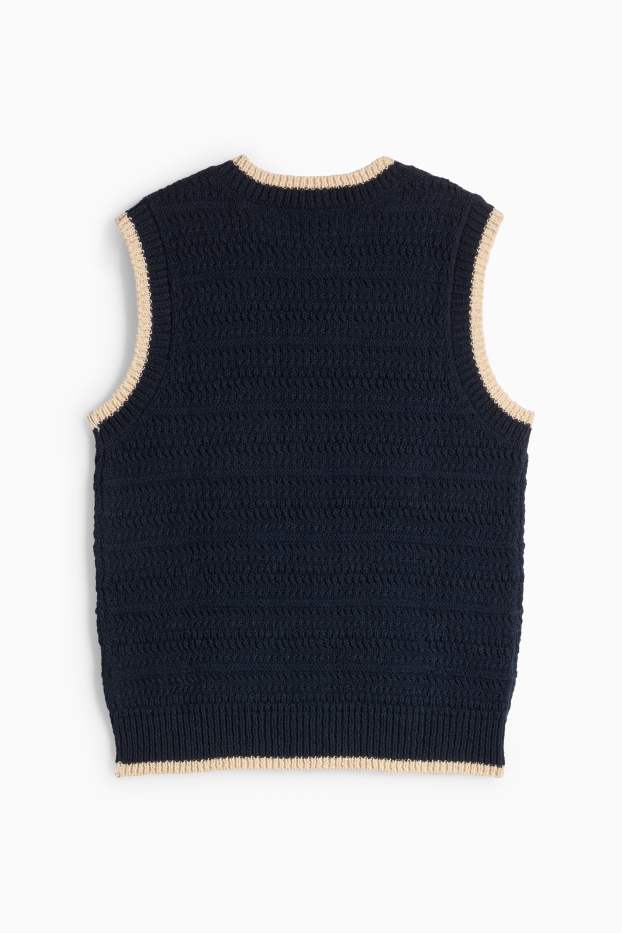 Femei - Cardigan - albastru închis