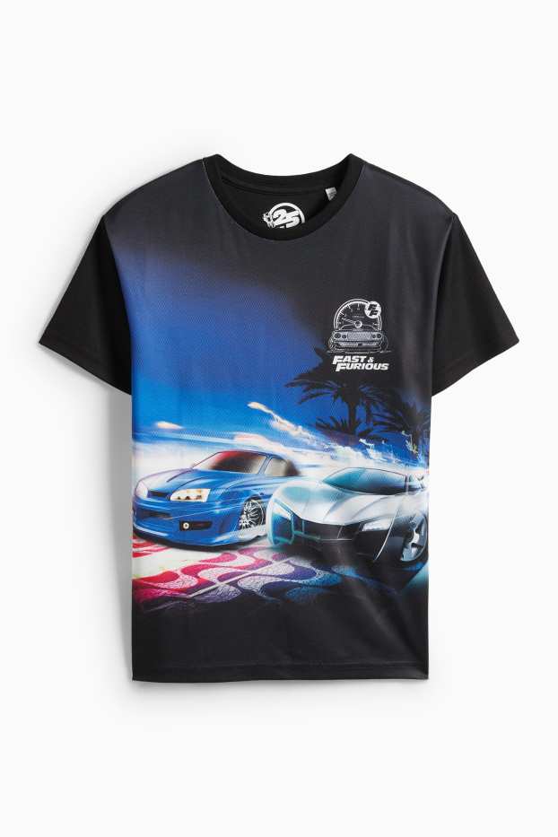 Kinder Jungen - Fast & Furious - Kurzarmshirt - schwarz