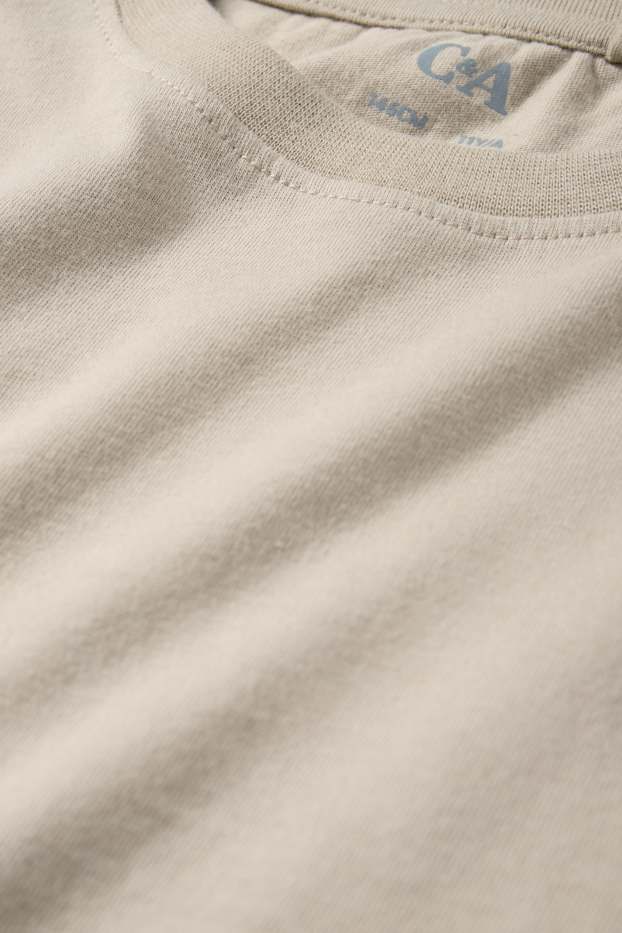 Kinder Jungen - Kurzarmshirt - beige