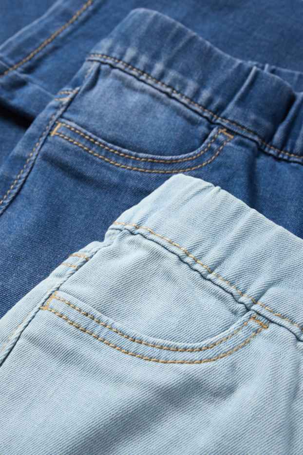 Kinder Mädchen - Multipack 2er - Flared Jeggings - blau / hellblau