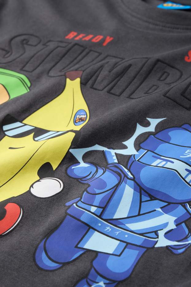 Děti - chlapci - Stumble Guys - tričko s krátkým rukávem - tmavošedá