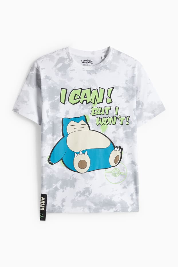Enfants garçons - Pokémon - T-shirt - à motif - blanc / gris