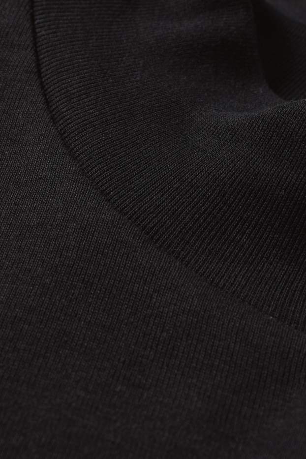 Damen - T-Shirt - Slim Fit - schwarz