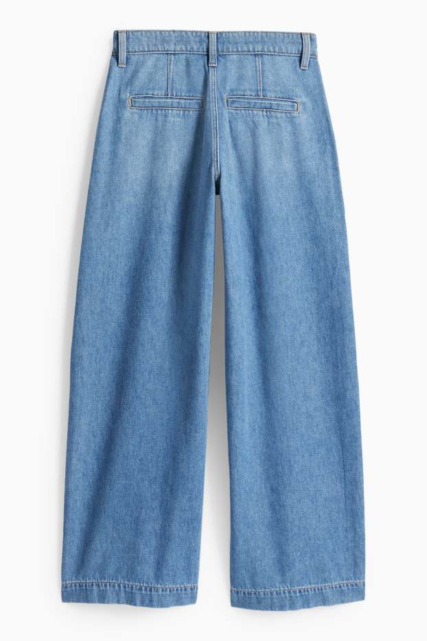 Mujer - Wide leg jeans - high waist - vaqueros - azul claro