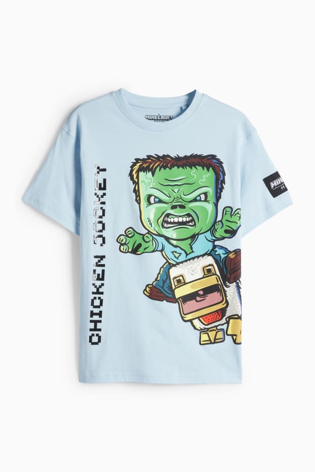 Kinder Jungen - Minecraft - Kurzarmshirt - hellblau