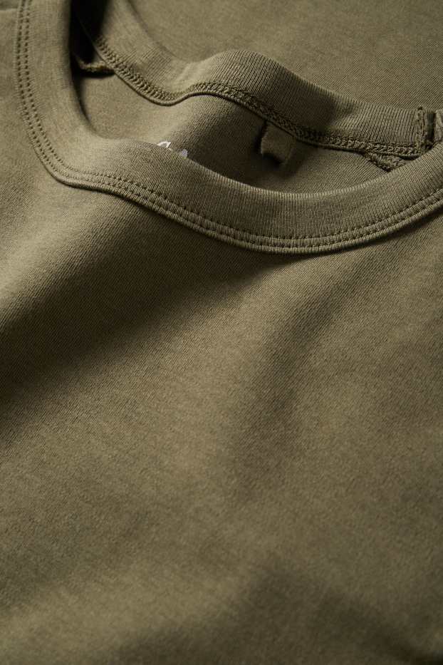 Damen - T-Shirt-Kleid - dunkelgrün