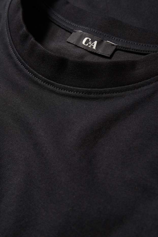 Femmes - Robe-T-shirt - straight fit - noir