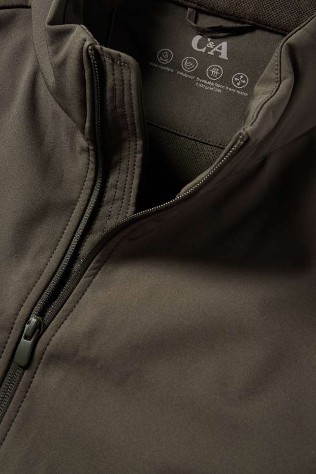 Hommes - Gilet sans manches - finition déperlante - 4 Way Stretch - vert foncé