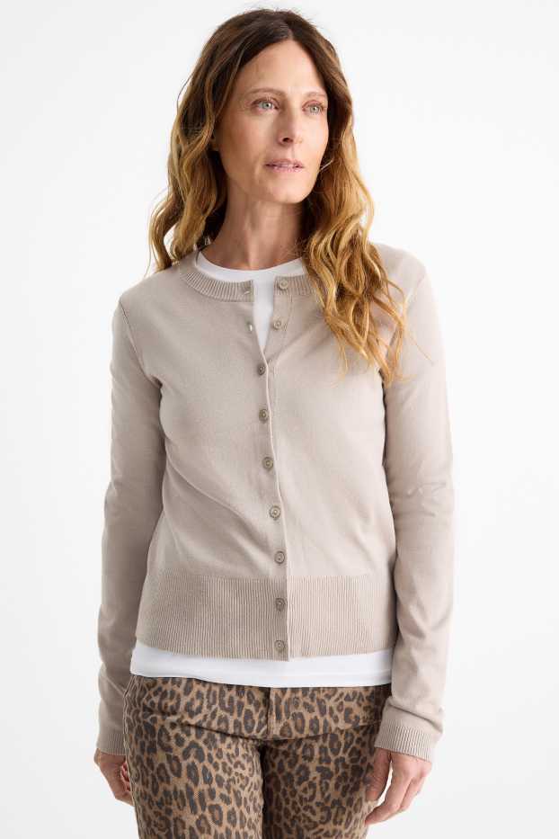 Femmes - Gilet de maille - beige
