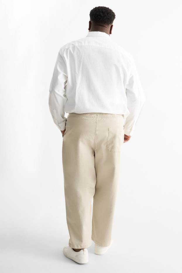 Hommes - Chino - relaxed fit - beige clair