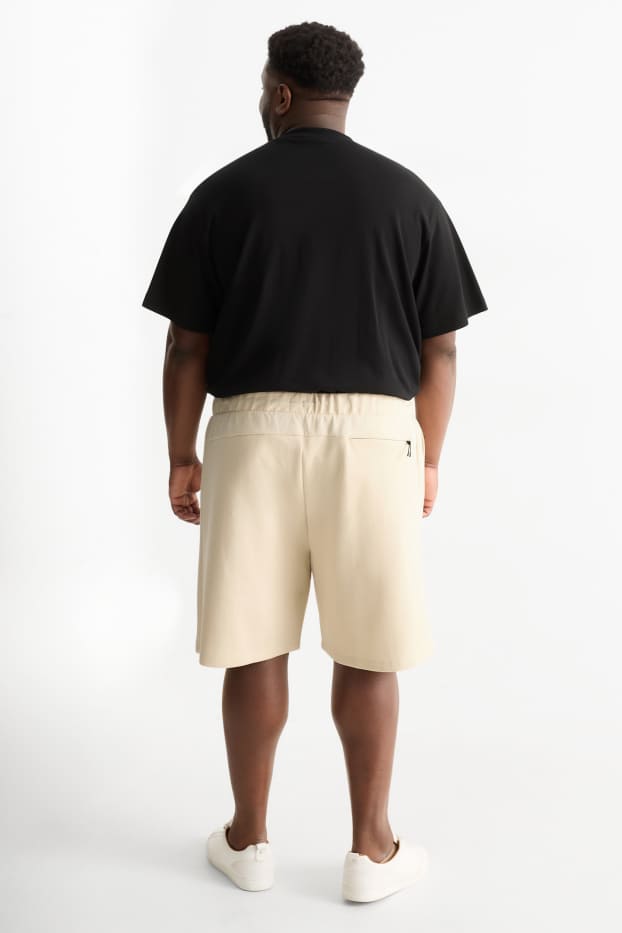 Home - Pantalons curts de xandall - texturats - beix clar