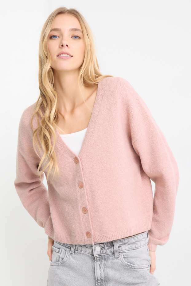 Femmes - Gilet en maille - rose