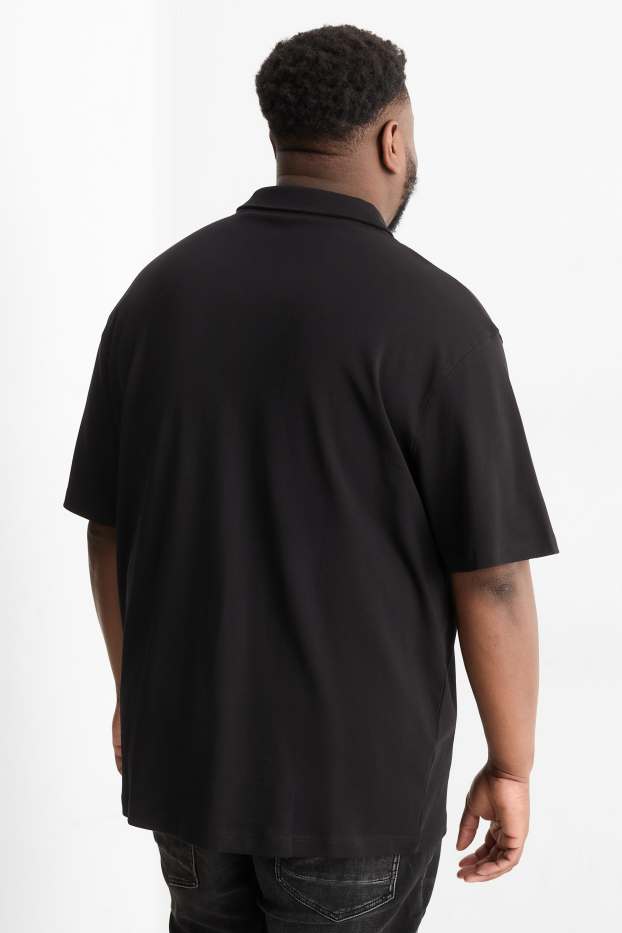 Hommes - Polo - relaxed fit - noir